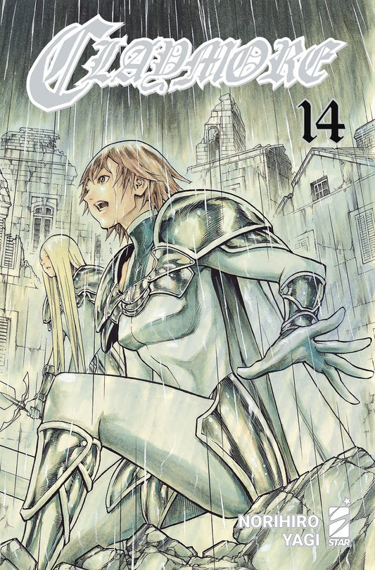 Copertina del fumetto Claymore New Edition 14 di Edizioni Star Comics, con dettagli della grafica e titolo sul frontespizio.
