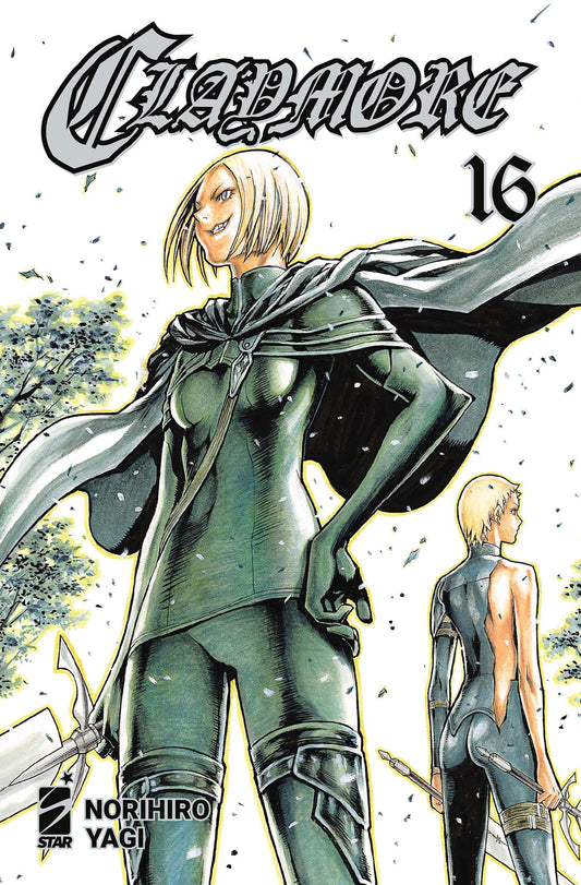 Copertina del fumetto Claymore New Edition 16, pubblicazione di Edizioni Star Comics, con illustrazioni e testo sul frontespizio