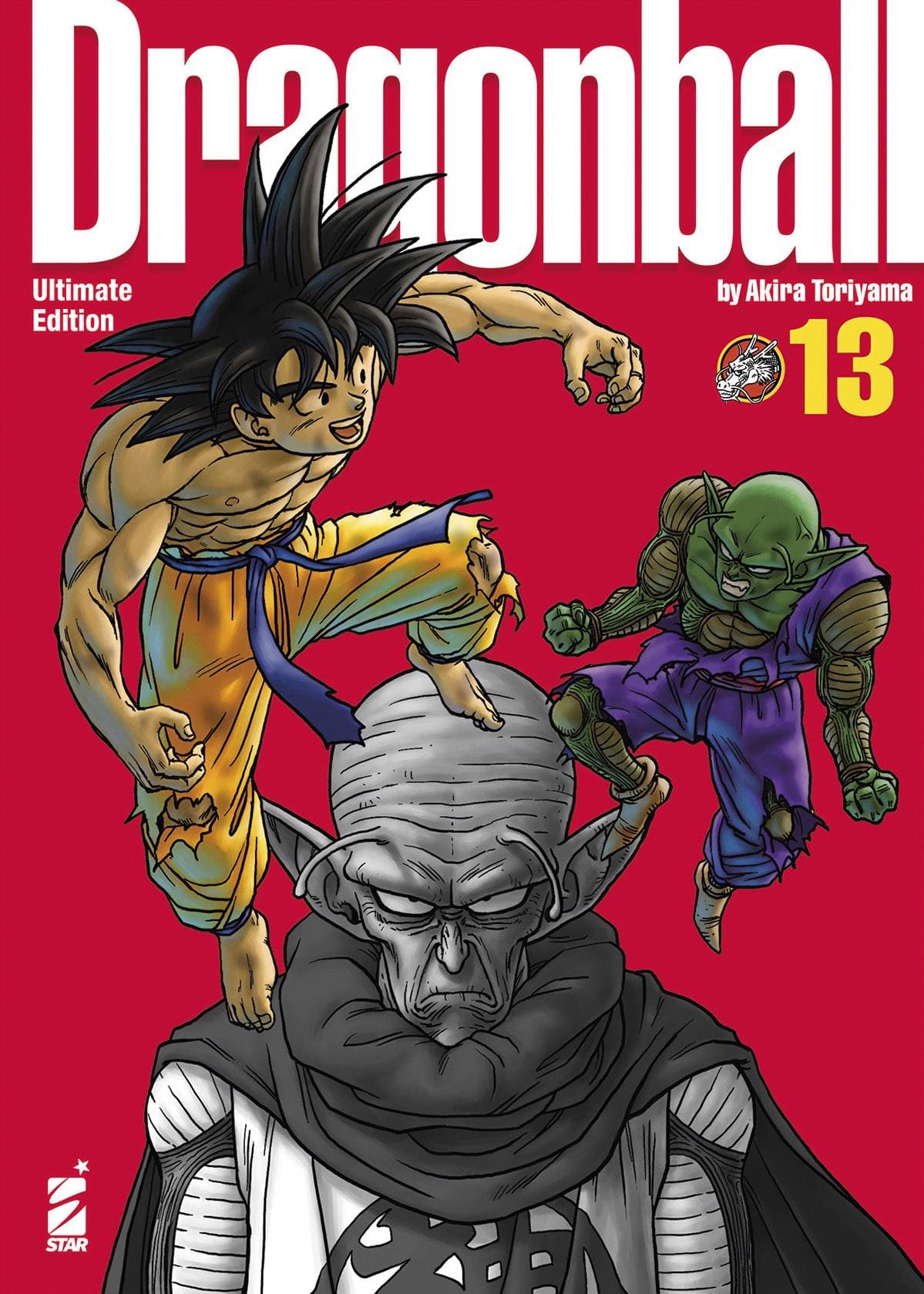 Copertina della pubblicazione Dragon Ball Ultimate Edition 13 di Edizioni Star Comics, con illustrazione colorata del personaggio Dragon Ball.