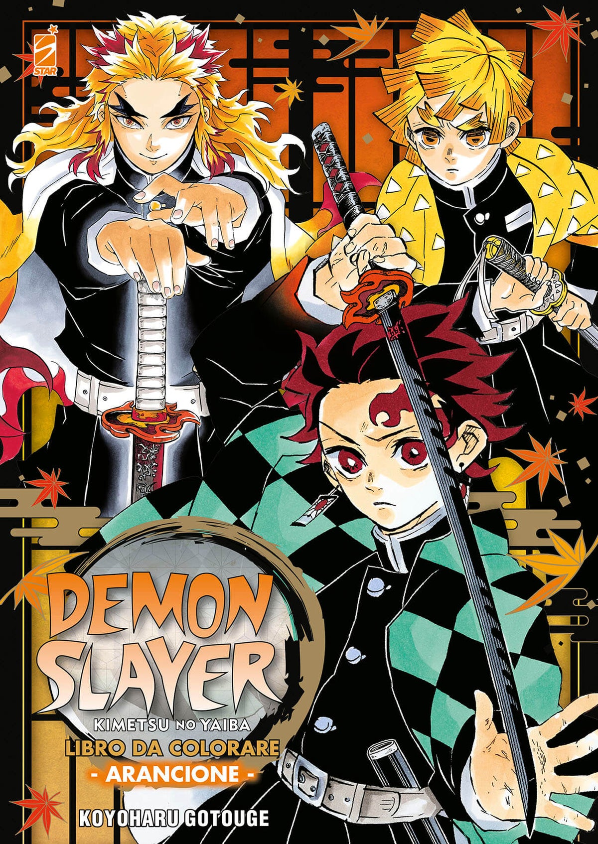 Libro Demon Slayer 3 Edizioni Star Comics, pubblicazione con copertina arancione e dettagli artistici visibili.