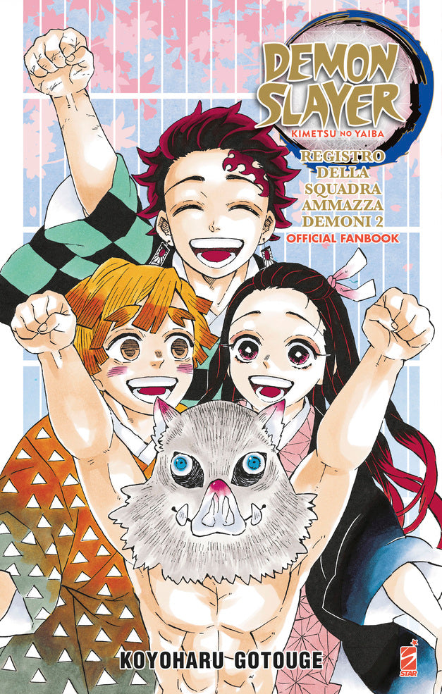 Libro ufficiale Demon Slayer Fan Book 2 di Edizioni Star Comics, copertina con illustrazioni e dettagli del contenuto.