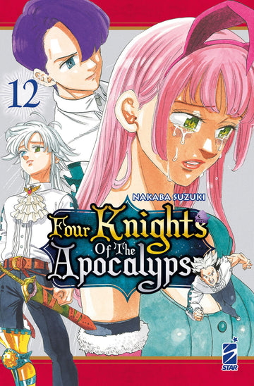 Copertina del volume 12 di Four Knights of the Apocalypse pubblicato da Edizioni Star Comics, con illustrazione colorata.