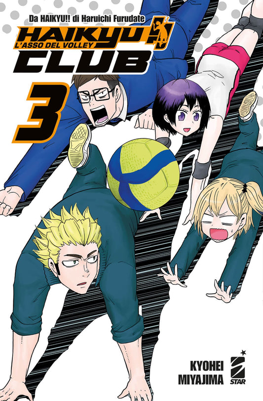 Copertina del fumetto HaiKyuu!! Club 3 pubblicato da Edizioni Star Comics, mostra personaggi e logo sulla copertina colorata.