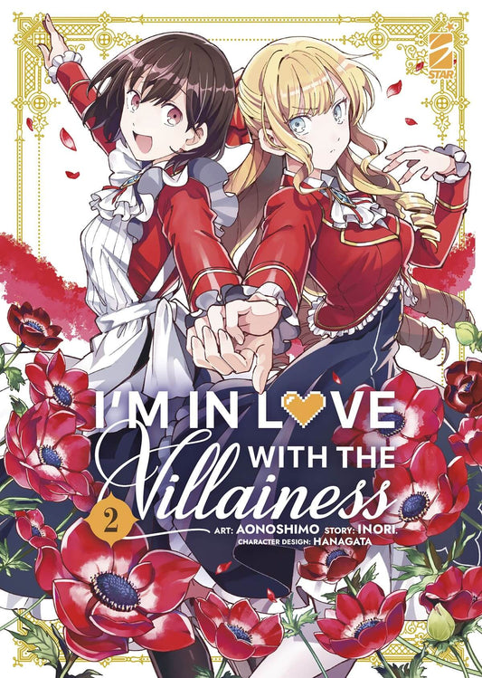 Copertina del volume "I'm in Love with the Villainess 2" di Edizioni Star Comics, con illustrazione colorata e dettagliata