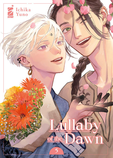 Copertina del libro "Lullaby of the Dawn 5" di EDIZIONI STAR COMICS, pubblicazione con illustrazioni e dettagli artistici.