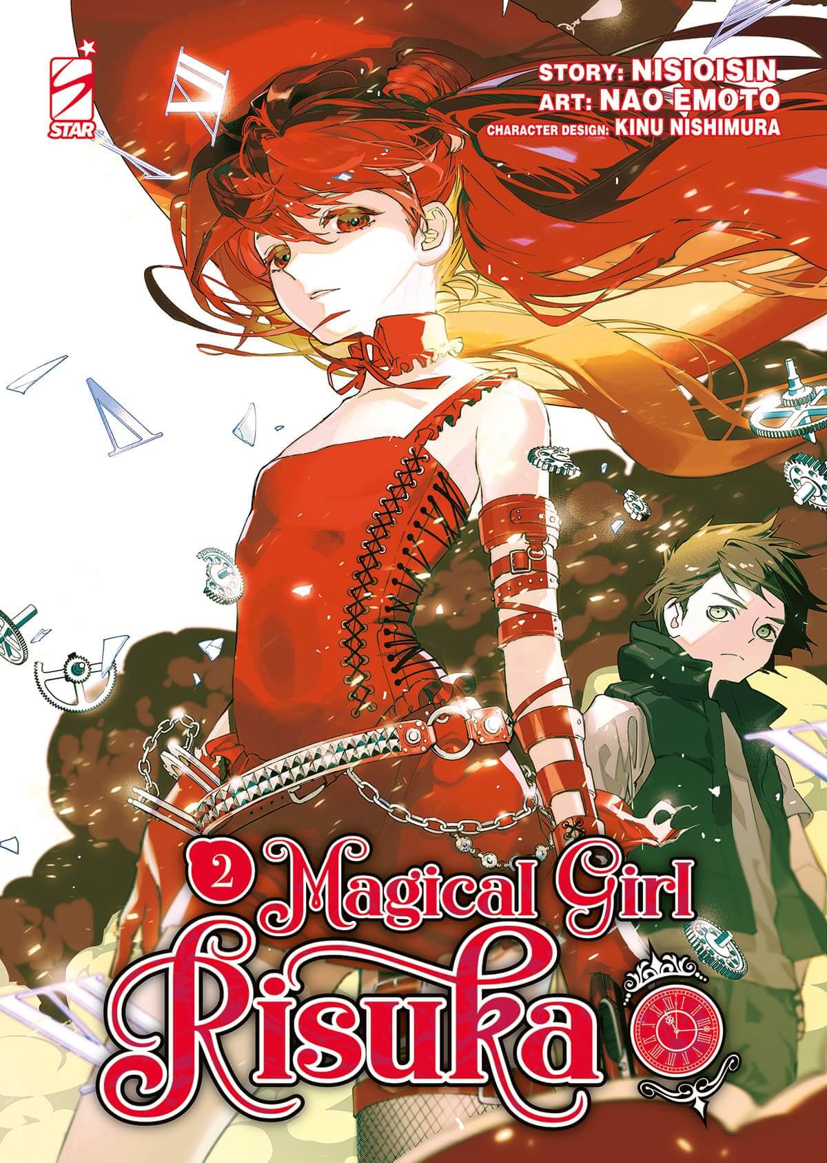 Copertina del fumetto Magica Girl Risuka 2 pubblicato da Edizioni Star Comics, mostra l'illustrazione principale del personaggio.