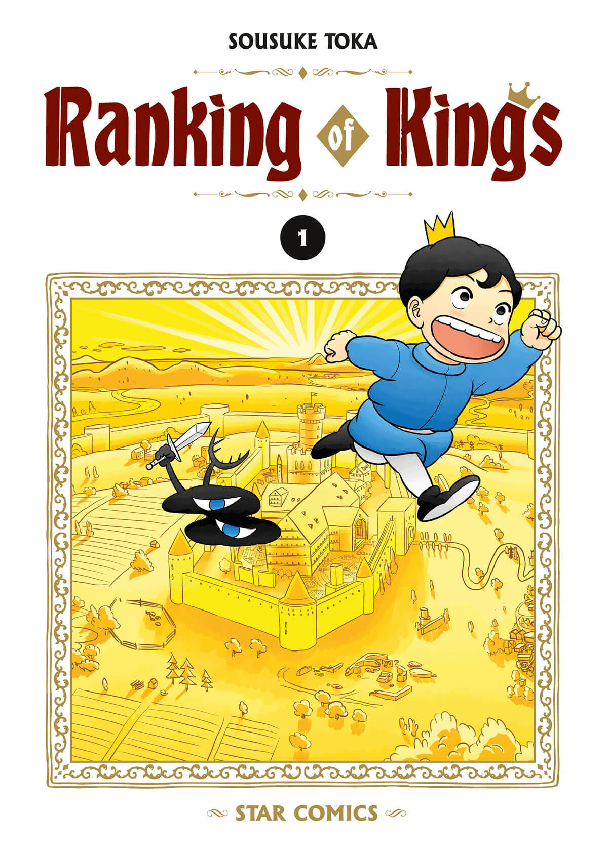 Copertina del volume 1 di "Ranking of Kings", pubblicazione di Edizioni Star Comics con illustrazione di personaggi e logo.