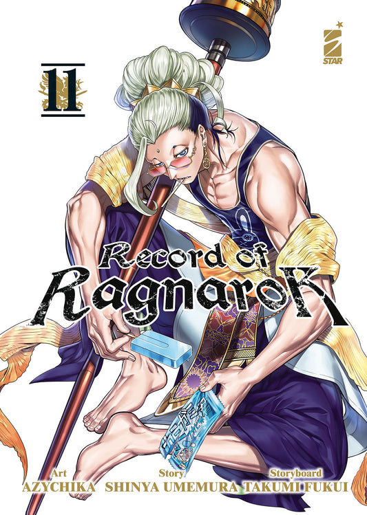 Copertina del volume 11 di RECORD OF RAGNAROK, pubblicazione di EDIZIONI STAR COMICS, con illustrazione dettagliata.