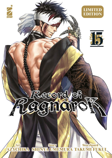 Copertina del volume 15 di Record of Ragnarok, edizione limitata, pubblicazione di Edizioni Star Comics.
