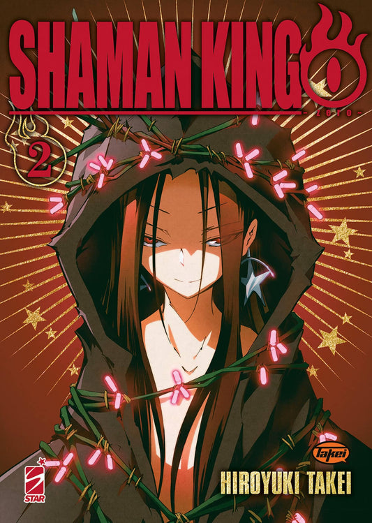 Copertina del volume Shaman King Zero 2, pubblicazione di Edizioni Star Comics, con illustrazioni e grafica del manga.