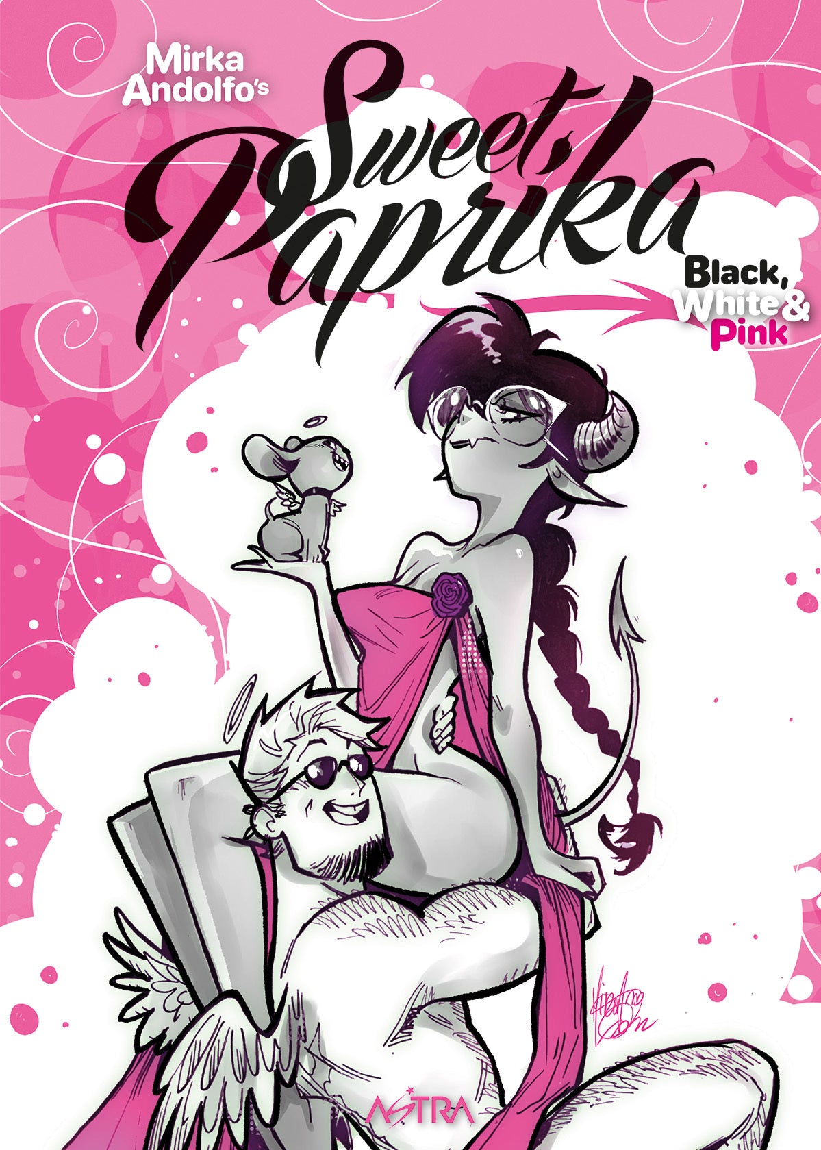 Copertina di pubblicazione Sweet Paprika in nero, bianco e rosa di Edizioni Star Comics, con illustrazioni colorate e dettagli artistici