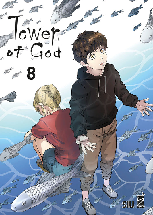 Copertina del volume 8 di Tower of God, pubblicazione di Edizioni Star Comics, con illustrazione colorata e dettagliata.