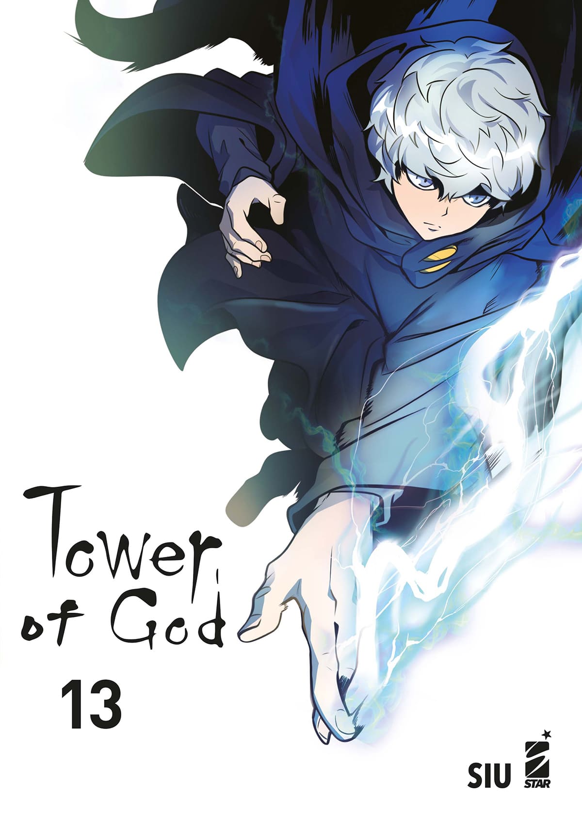 Copertina del volume 13 di Tower of God, pubblicazione di Edizioni Star Comics, con illustrazioni e logo visibili.