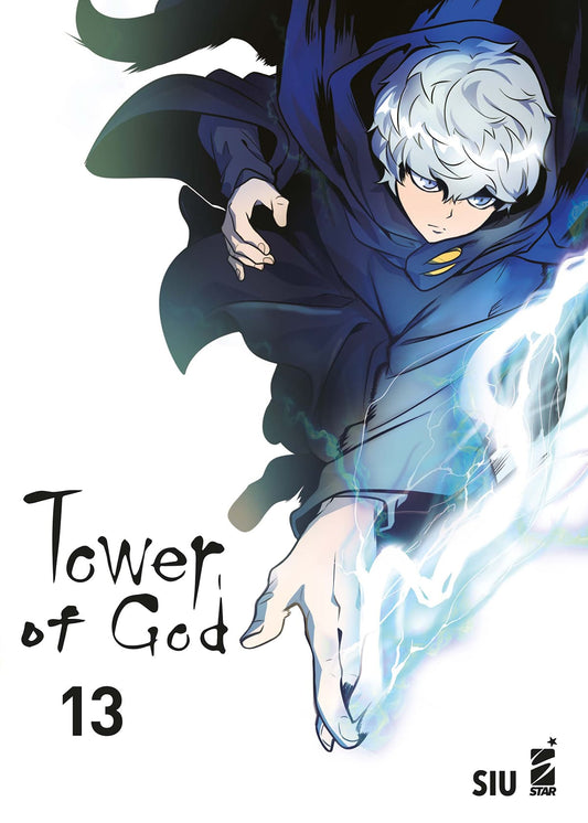 Copertina del volume 13 di Tower of God, pubblicazione di Edizioni Star Comics, con illustrazioni e logo visibili.