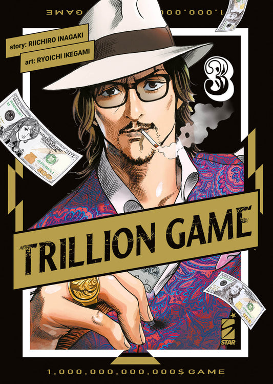 Copertina del libro Trillion Game 3 di Edizioni Star Comics, con illustrazione e dettagli artistici visibili.