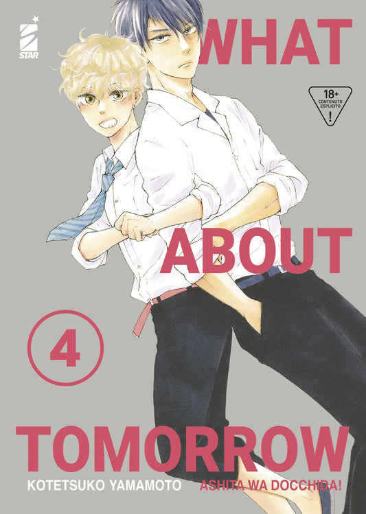 Copertina del fumetto "What About Tomorrow 4" pubblicato da Edizioni Star Comics, con personaggi e grafica colorata.