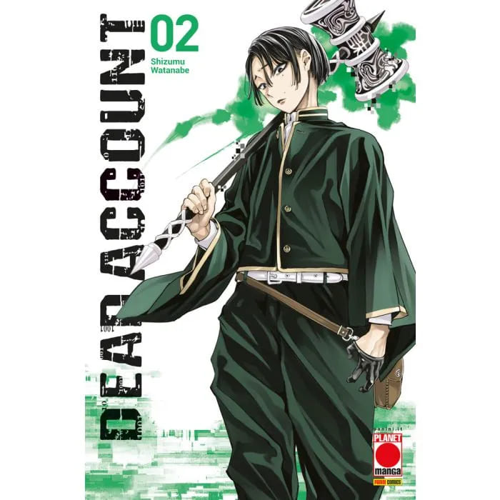 Copertina del fumetto Dead Account 2 pubblicazione di Panini Comics, illustrazione dettagliata e colori vivaci.