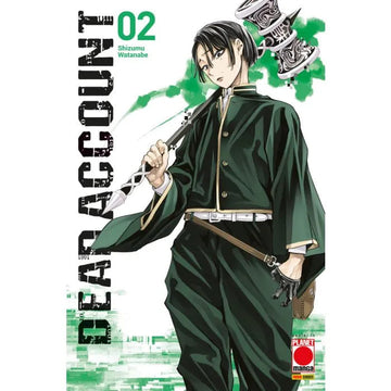 Copertina del fumetto Dead Account 2 pubblicazione di Panini Comics, illustrazione dettagliata e colori vivaci.