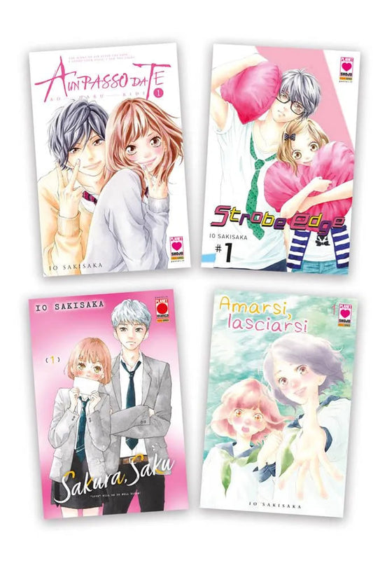 Bundle di pubblicazioni Io Sakisaka Variant di Panini Comics, copertine dei volumi in formato cartaceo