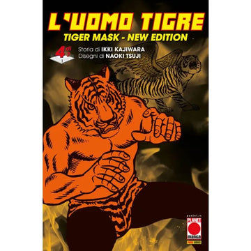 Copertina di L'Uomo Tigre 4, quarta edizione, pubblicazione di Panini Comics, evidenzia il personaggio protagonista in stile fumetto.