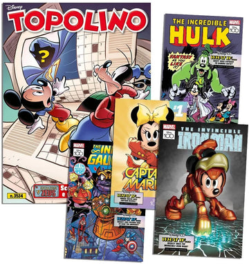 TOPOLINO 3534+LITOGRAFIA MARVEL 1-4