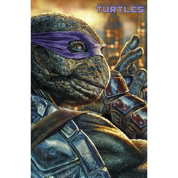 Illustrazione della copertina del fumetto Mutant Ninja Turtles 4 Aaron Variant pubblicato da Panini Comics.
