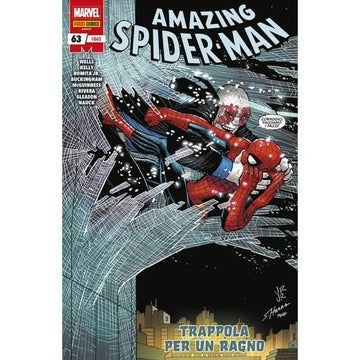 Copertina della pubblicazione Spider-Man Uomo Ragno 863 di Panini Comics, con illustrazione del supereroe in azione.