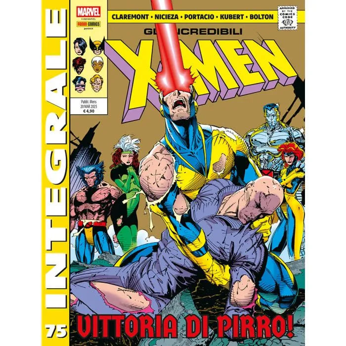 Copertina della pubblicazione Panini Comics "Incredibili X-Men 75" con personaggi dei mutanti Marvel