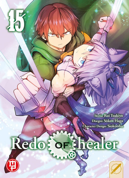 Copertina del manga REDO OF HEALER 15 pubblicato da MAGIC PRESS, con illustrazioni e titolo in evidenza.