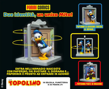 TOPOLINO 3631 + 3632 CON DIORAMA PAPERINO E PAPERINIK - PRIMO E SECONDO PEZZO